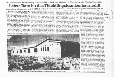 Letze Rate für das Flüchtlingskrankenhaus fehlt